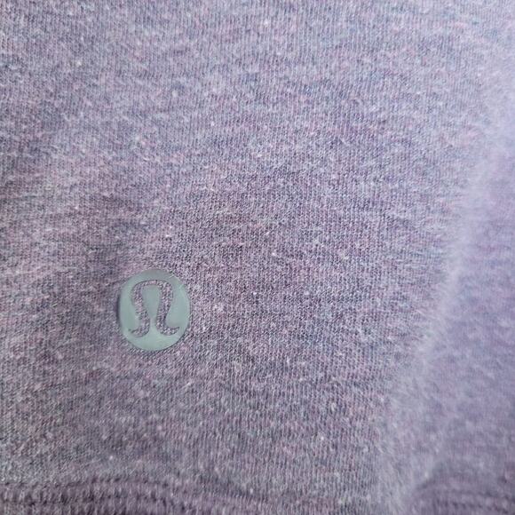 Lululemon Women's Pullover Sweatshirt Size S Purple Striped Reversible Cowl Neck - Picture 3 of 11